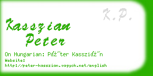 kasszian peter business card